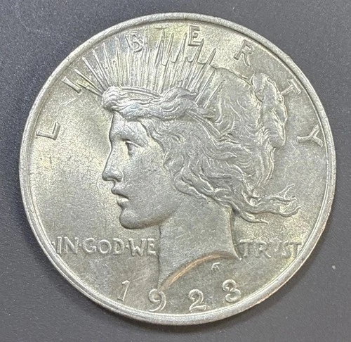 1923 Peace Dollar, Philadelphia Mint, Brilliant Uncirculated, 90% Silver content