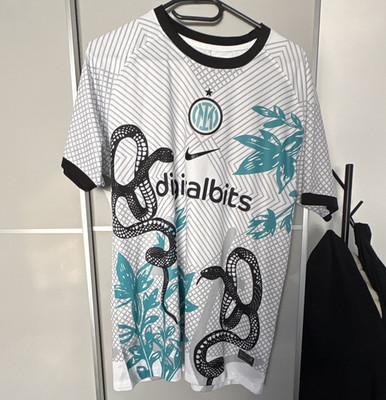 Nike Inter Milan Dri-FIT Fußballtrikot Gr. M Weiß/Schwarz/Türkis Kurzarm