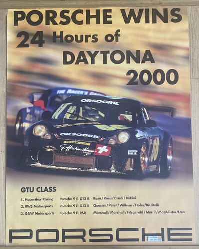 30’x40’PORSCHE SHOWROOM POSTER 911 GT3 R DAYTONA 2000 24hr USA GTU CLASS VICTORY