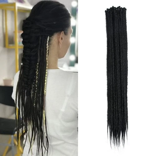 20 Inch 20 Strands/Pack Synthetic Dreadlocks Extensions Thin 0.6cm Crochet