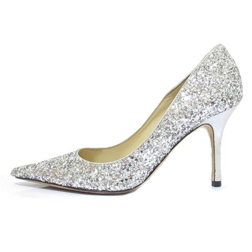 Jimmy Choo Pumps Heel High heels pointed toe silver EU35.5 US5.5 Japan F/S USED - Picture 22 of 24