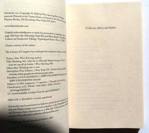 (104) Thinking 101 by Woo-Kyoung Ahn How to Reason & Live Better PB 2023 - Picture 3 of 6
