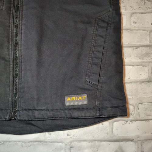 Ariat® Men's Rebar Washed DuraCanvas Black Insulated Vest 10027867 Medium - Picture 6 of 24