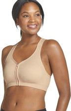 Women'S Mid Impact Zip Front Sports Bra