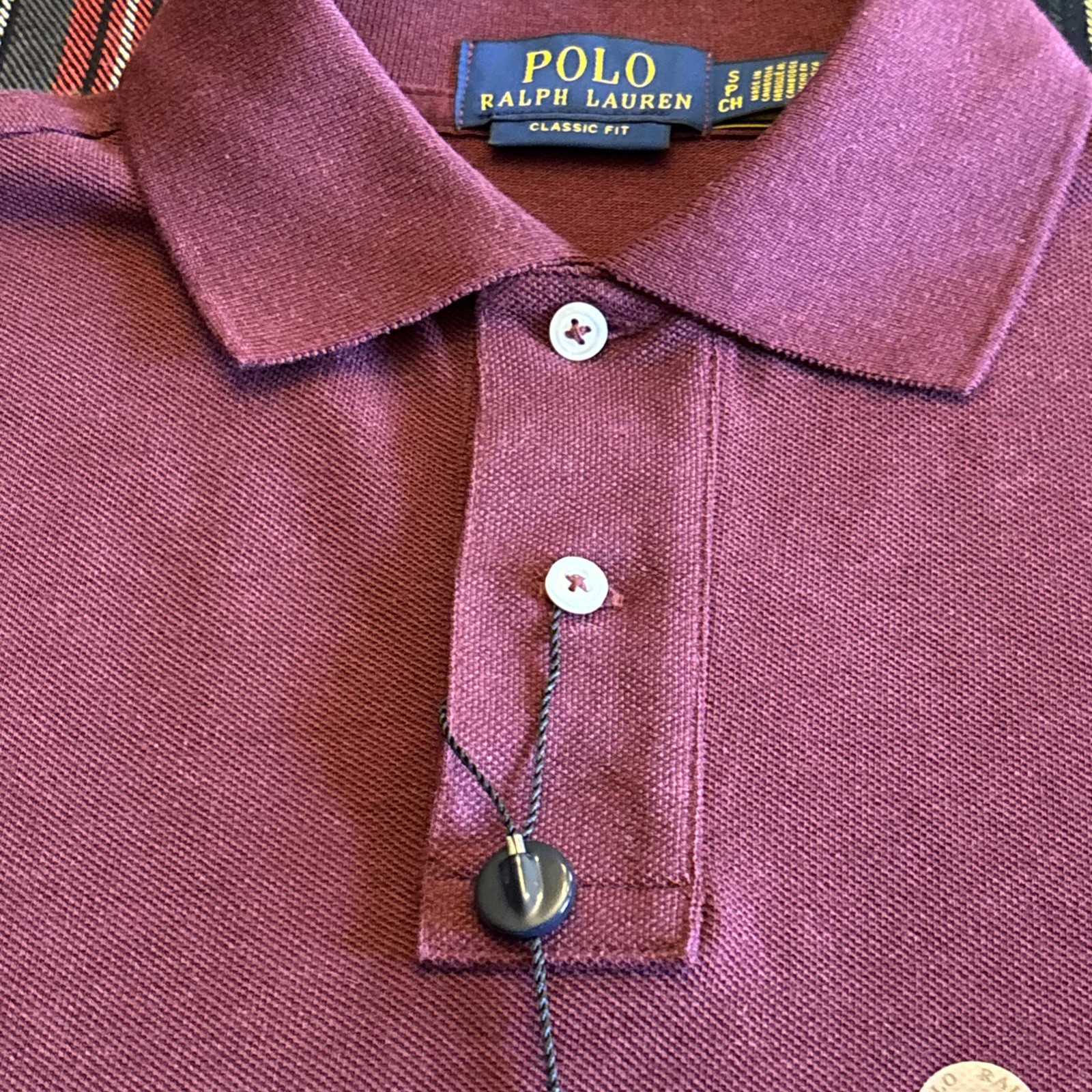 NWT Polo Ralph Lauren Short Sleeve Dark Red Heather Golf Shirt Men's Size S thumbnail 4