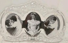 Mikasa Princess Triple Oval Picture Frame Crystal German Standing Wedding 13"