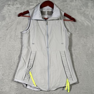 Lululemon The Best Vest Womens 4 Sleeveless Full Zip Reflective Pockets Athletic