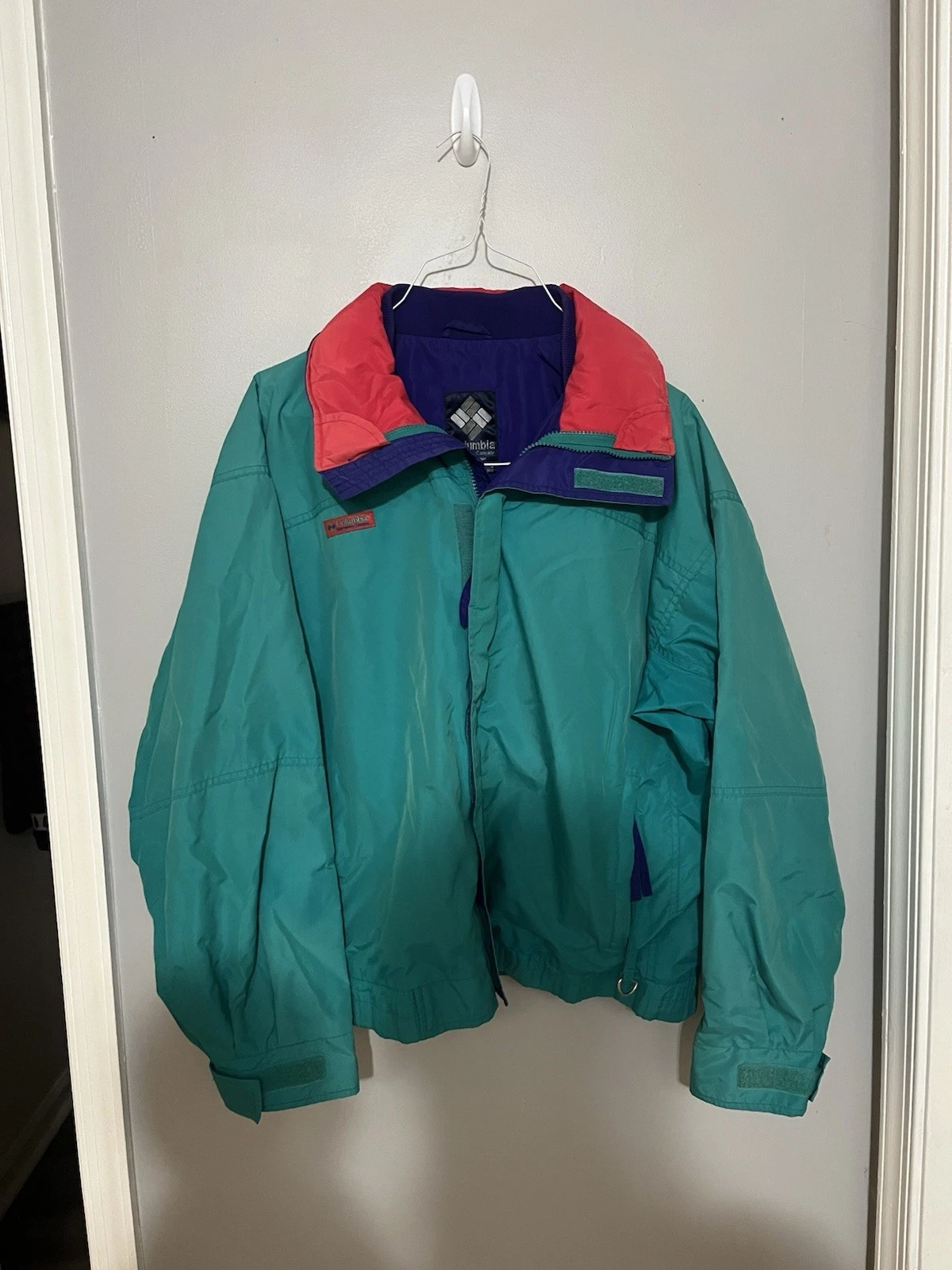 Vintage Columbia Jacket Mens Large Radial Sleeve Outdoor Windbreaker 90s