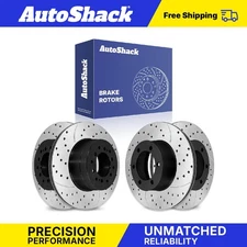 Front Rear Drilled Slotted Brake Rotors for 2001-2007 Toyota Sequoia 4.7L