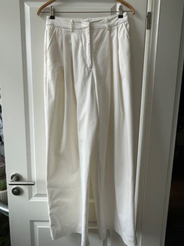 Lässige, weite Sommerhose von Essentiel Antwerp, Weiß, organic Baumwolle, Gr.38