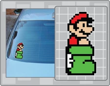 MARIO in BOOT Sprite Vinyl Decal #1 Car Truck Window Super Mario Bros. 3 Sticker