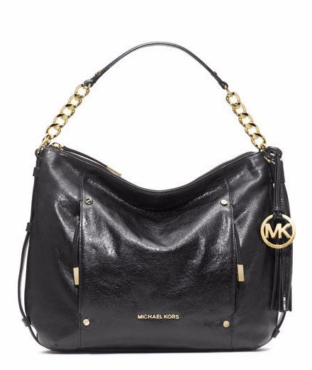 Michael Kors Devon Large Black Leather Top Zip Shoulder Bag for sale online | eBay