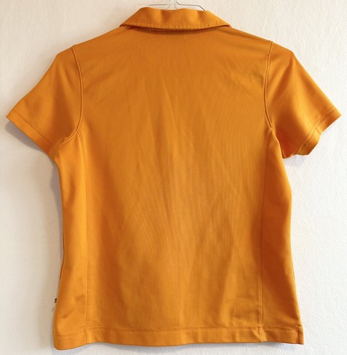 Callaway Golf Shirt Women's Size Small Short Sleeve Zip Front Orange Polo Top - Picture 2 of 7