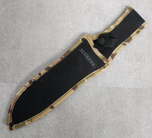 Schrade Nylon Knife Sheath 12" Tactical Machete Cover Camo Black Snap Closure