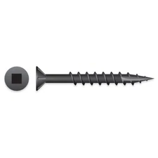 #8 x 1" SQUARE DRIVE FLAT HEAD BLACK PARTICLE BOARD SCREWS 10,000ct | XQ816NB