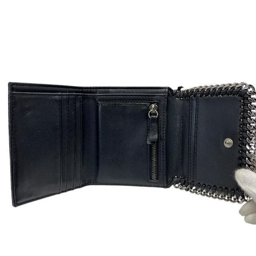 Stella McCartney Bifold Wallet Trifold wallet Falabella mini wallet black - Picture 7 of 8