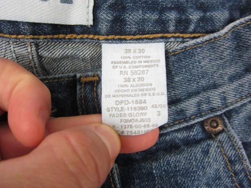 Vintage Faded Glory Baggy Jeans Mens 38 x 30 Blue Fit Denim Pants Loose Y2K - Picture 14 of 19