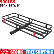 For SUV Truck Van 500 lbs Rear Luggage Basket Hitch Mount Mesh Cargo Carrier