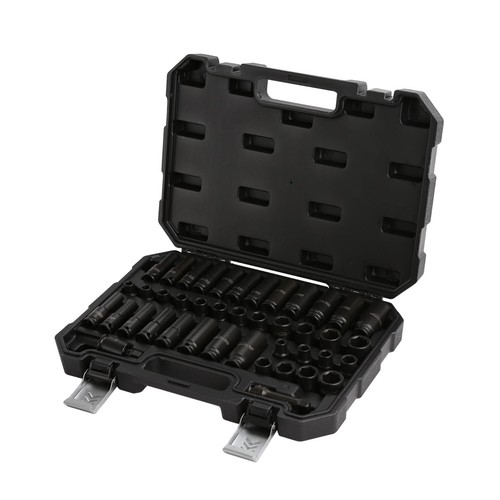 3/8" Drive 6 Point SAE & Metric Standard and Deep Socket Set With 3" Extension - Picture 2 of 5