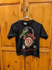 Vintage St. Louis Cardinals Youth T Shirt Size 10-12 Black with Great Graphics 