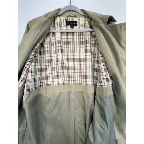 Gallery Mens Double-Breasted Coat XL Beige Tan Plaid Lining - Picture 6 of 13