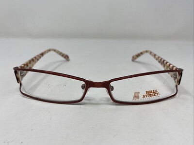 Wall Street Collection 718 BRUSHED BURGUNDY 53-17-130 Eyeglasses Frame N162