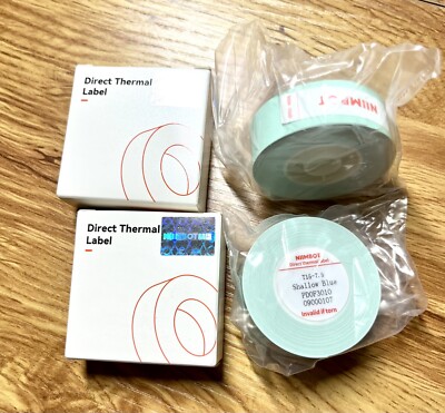 2 rolls NIIMBOT Continuous Sticker Paper for H1S Label Printer Mint green