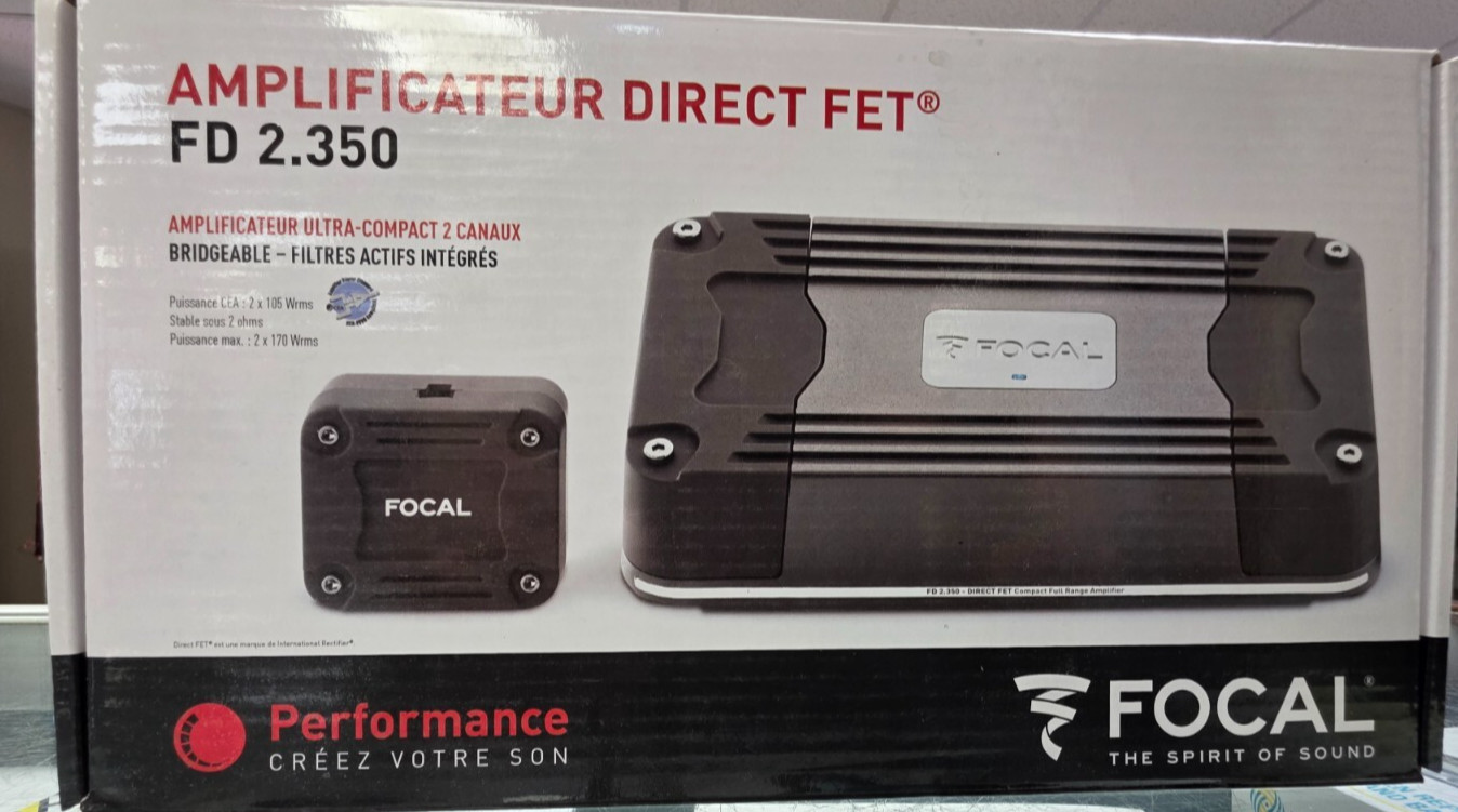 Focal FD 2.350 Compact 2-channel car amplifier Brand New