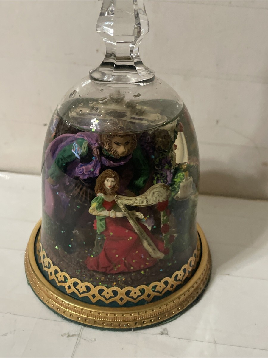 Franklin Mint Disney Beauty & The Beast Bell Snow Globe/Bell Jane
