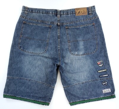 Vintage FNF Function & Future Jeans Men's 42 Shorts Blue Graphic