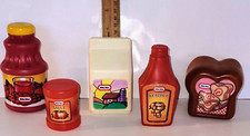Little Tikes Pretend Play Fun Food LOT Juice Milk Cinnamon Bread Sauce Ketchup