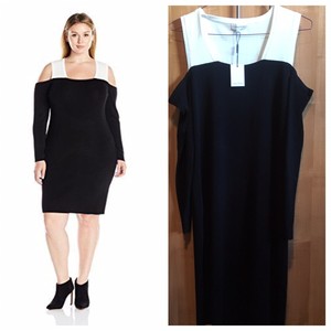 calvin klein plus size black dress
