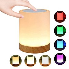 Night Light Touch Sensor Lamp Bedside Table Lamp for Kids Bedroom Rechargeabl...