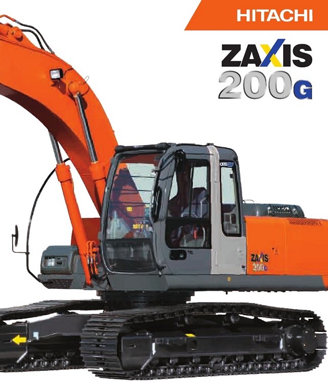 Hitachi ZX200-3G adhesive decals, Complete kit | eBay