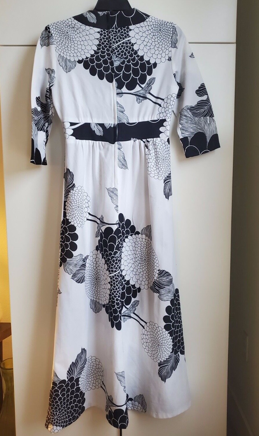 Vintage 60s 70s PSYCHEDELIC HAWAII OP ART McInerny Floral Dress KAFTAN ...