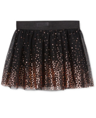 Girls Skirt Epic Threads Skater Tulle Mesh Metallic Stars Black 4T NWT