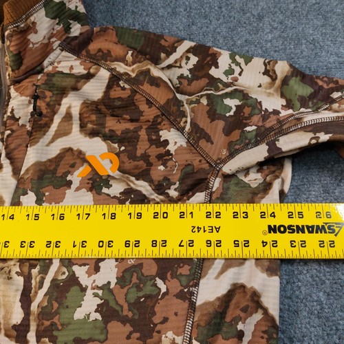 First Lite Klamath 1/4 Zip Mens Large Brown Camo Pullover Grid Fleece Hunting - Picture 12 of 14