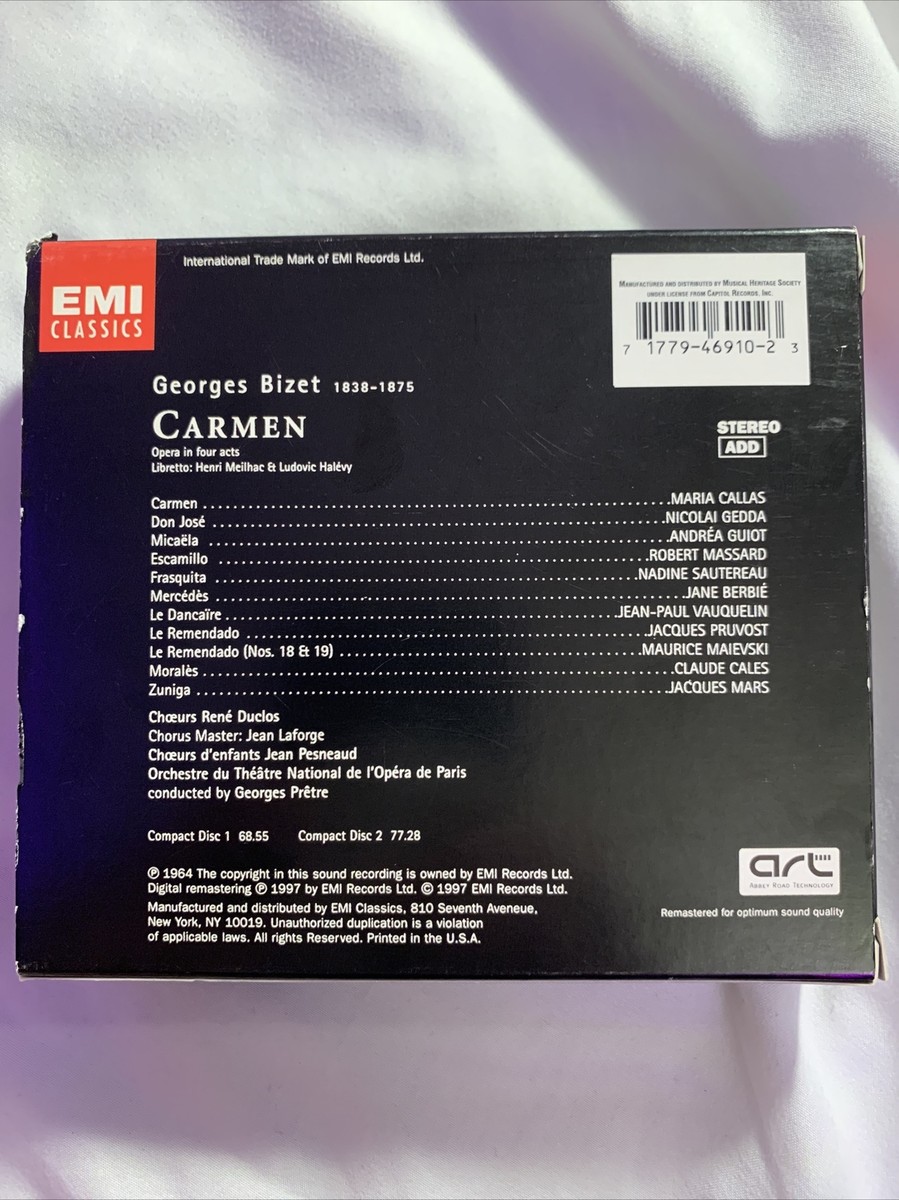 Bizet: Carmen CD Maria Callas 2 discs Box set | eBay
