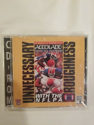 Vintage 1993 DOS PC computer game Unnecessary Roughness Football Game Brand New