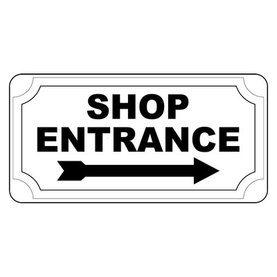 Shop Entrance Retro Vintage Style Metal Sign - 8 In X 12 In With Holes ...