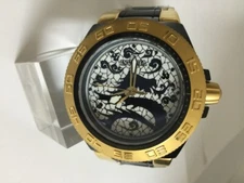  Invicta Men's 11551 Subaqua Sport Dragon Dial 18k Gold Ion-Plated & black Resin