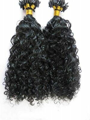 Natural Curly Micro Loop Human Hair Extension Micro Beads Ring Hair 100g 100pcs
