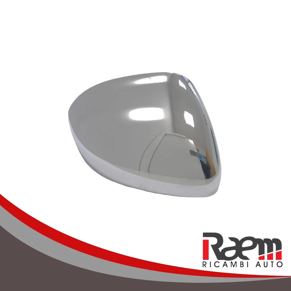 COPPIA Calotte Cromate Lucido Specchio Retrovisore Fiat 500X Destro + Sinistro - Immagine 2 di 4