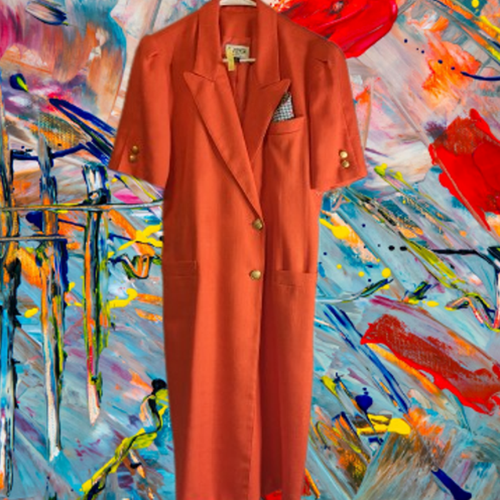 Veste En Laine Orange KASPER Taille 10P (Petites) - Occasion Excellente