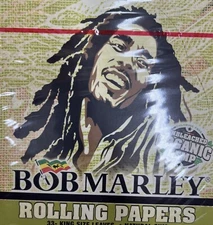 Organic Hemp Bob Marley Rolling Papers 50 Booklets 33-king Size Leaves Per Book
