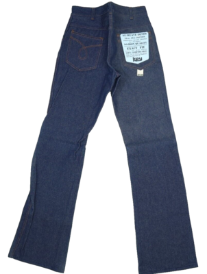 【NONCODE】Keevy Button Wide Denim Pants Vintage NOS Key Nu-Weave 14 oz Cotton Exact Fit Dark Washed