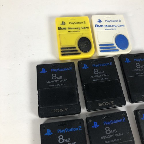 Lotto di 8 schede di memoria OEM PS2 8MB Sony Playstation 2 - SCPH-10020 MagicGate - Foto 3 di 14