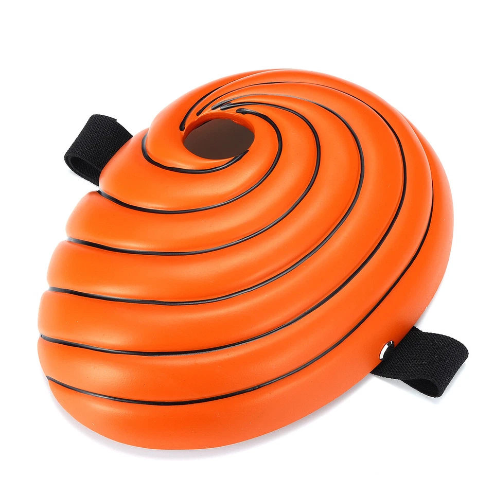 Naruto Akatsuki Tobi Uchiha Máscara Casco Anime Disfraz Utilería Talla 9.5" x 6.5" Foto 3 de 4