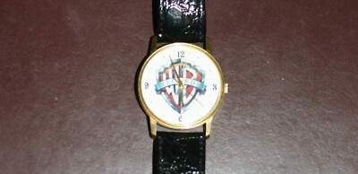 WARNER BROS PROMO WATCH 1980 W/ WB LOGO LEATHER BAND  display picture 2