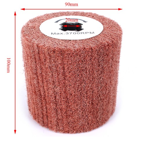 4" Non-woven Abrasive Flap Wheel Wire Drawing Polishing Burnishing Wheel 80-320# - Picture 9 of 17